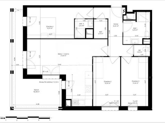 Vente Appartement 4 pièces 83.26 m2 Lorient