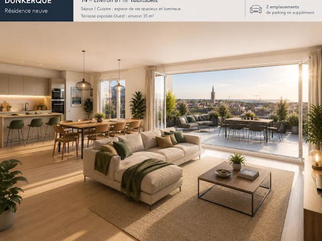 Vente Appartement 4 pièces 81 m2 Dunkerque