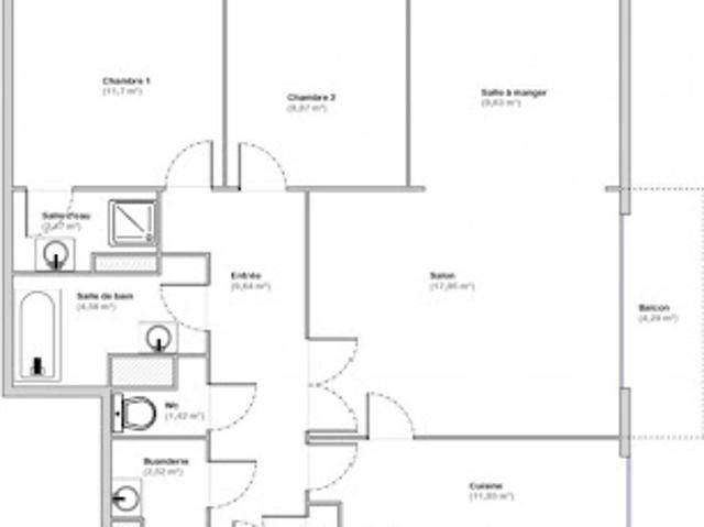 Vente Appartement 4 pièces 82 m2 Verneuil sur Seine