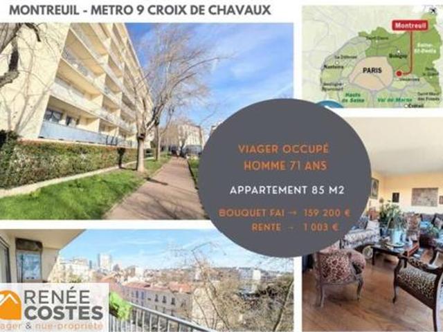 Vente Appartement 4 pièces 85 m2 Montreuil