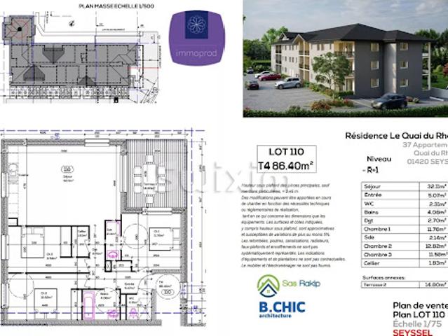 Vente Appartement 4 pièces 86.4 m2 Seyssel