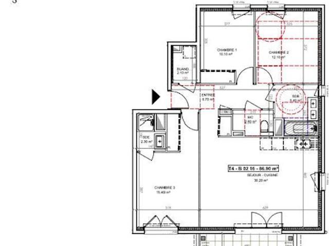 Vente Appartement 4 pièces 86 m2 Saint Paul de Varces