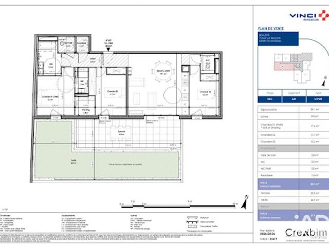 Vente Appartement 4 pièces 88 m2 Chamalieres