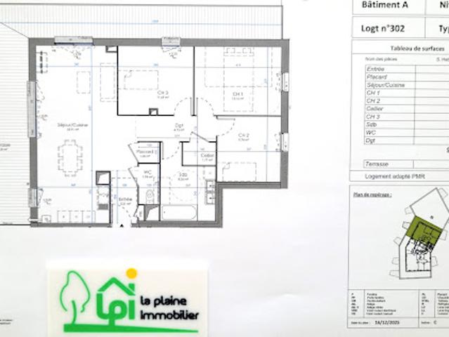 Vente Appartement 4 pièces 90.15 m2 Epron
