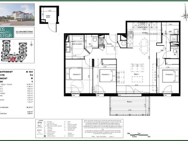 Vente Appartement 4 pièces 90 m2 Gujan Mestras