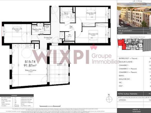 Vente Appartement 4 pièces 91.87 m2 Tain l'Hermitage