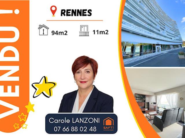 Vente Appartement 4 pièces 94 m2 Rennes