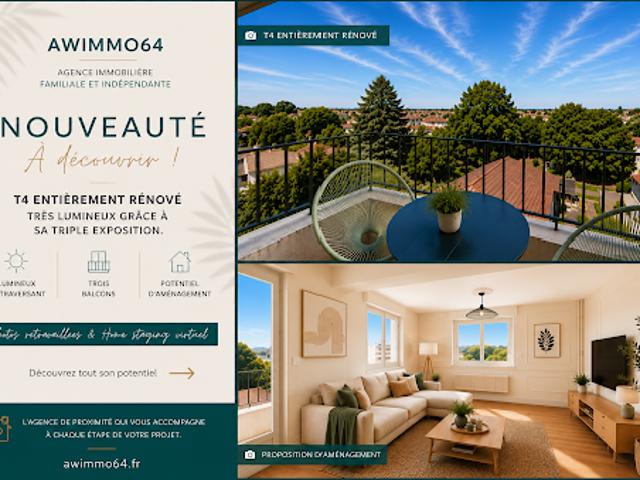 Vente Appartement 4 pièces 99.12 m2 Anglet