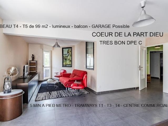 Vente Appartement 4 pièces 99 m2 Lyon 3ème