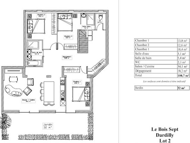 Vente Appartement 4 pièces 105 m2 Dardilly