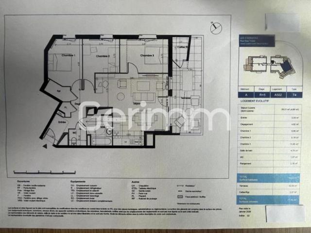 Vente Appartement 4 pièces + cuisine 75 m² 352 000