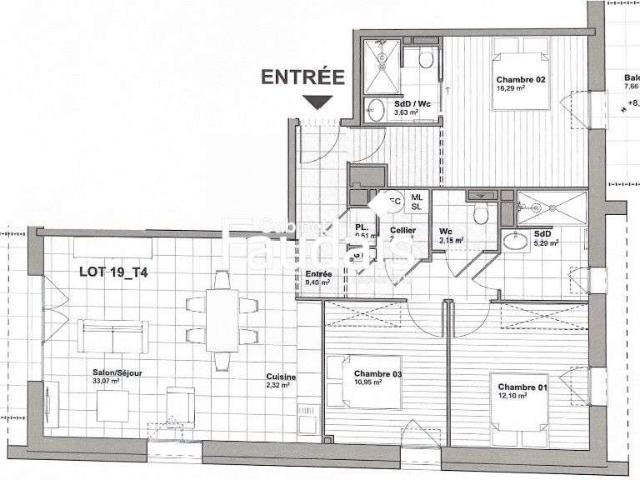Vente appartement 4 pièces La Haye du Puits 50
