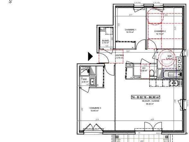 Vente appartement 4 pièces Saint Paul de Varces 38