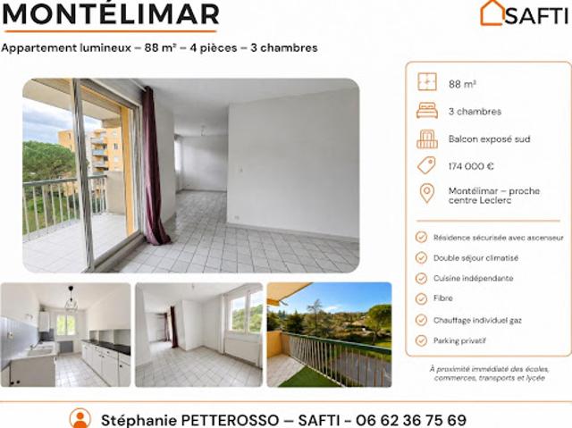 Vente Appartement 5 pièces 88 m2 Montelimar