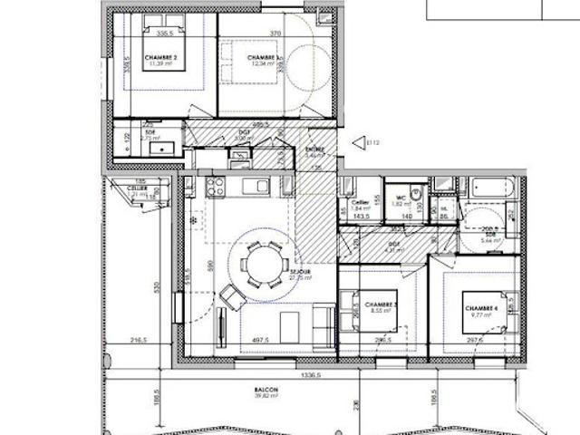 Vente Appartement 5 pièces 94 m2 Lyon 7ème