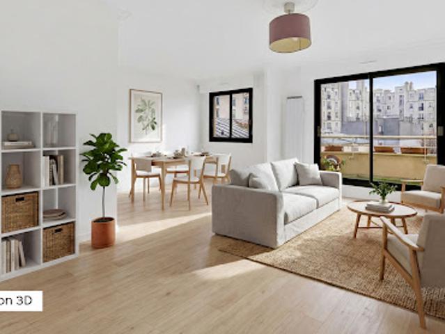 Vente Appartement 5 pièces 101 m2 Paris 19ème