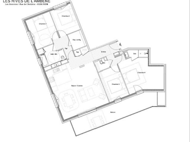 Vente Appartement 5 pièces 118 m2 Riom