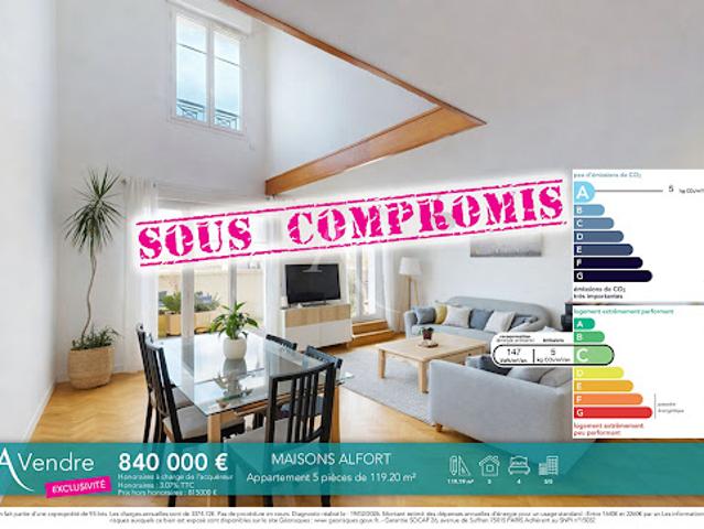 Vente Appartement 5 pièces 119.19 m2 Maisons Alfort
