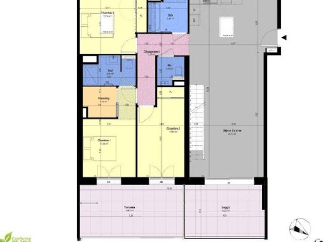 Vente Appartement 5 pièces 126 m2 Châteauneuf Grasse