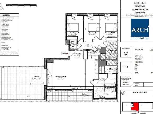 Vente appartement 5 pièces Rennes 35