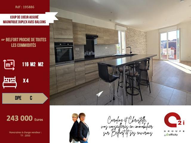 Vente Appartement 6 pièces 116 m2 Belfort