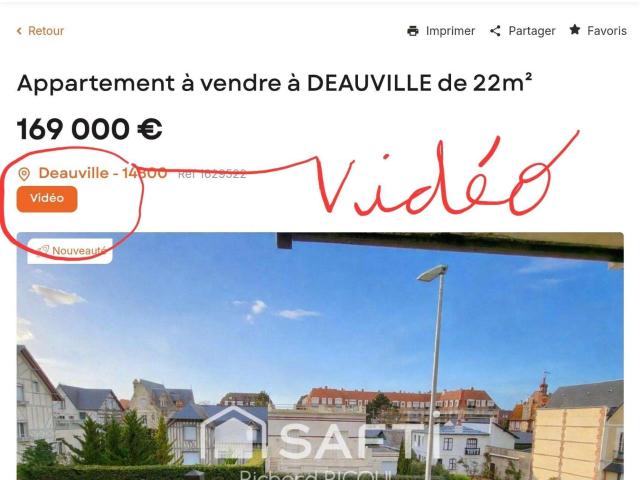 Vente appartement 1 pièce Deauville 14