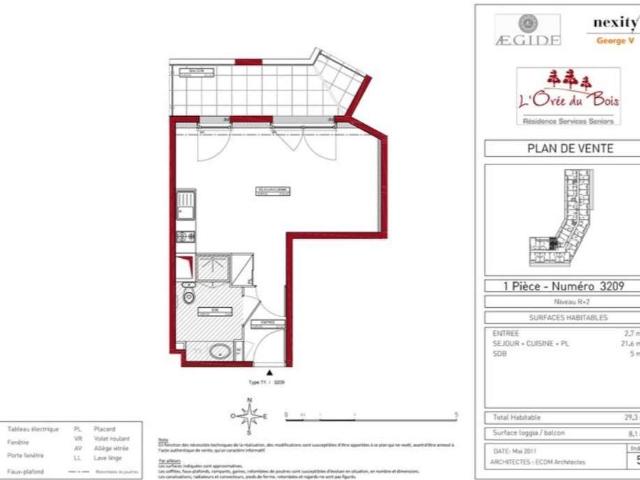 Vente appartement 1 pièce Rennes La Courrouze 35