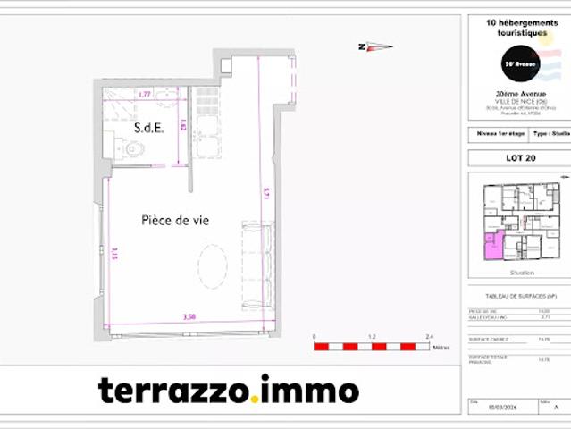 Vente Appartement 1 pièce 19 m2 Nice