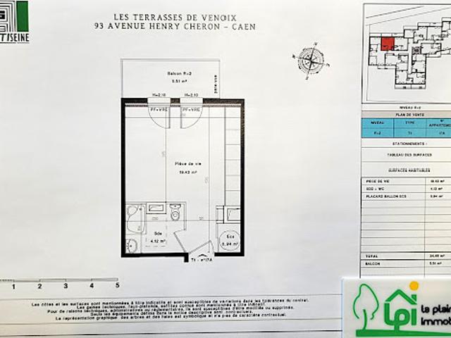 Vente Appartement 1 pièce 24.5 m2 Caen