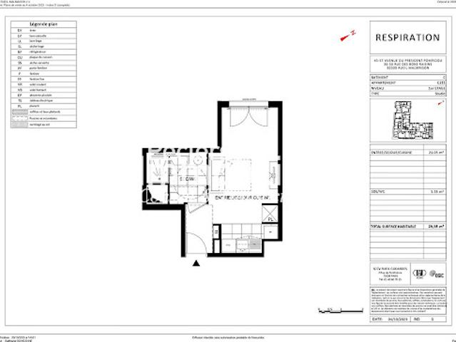 Vente Appartement 1 pièce 26.58 m2 Rueil Malmaison