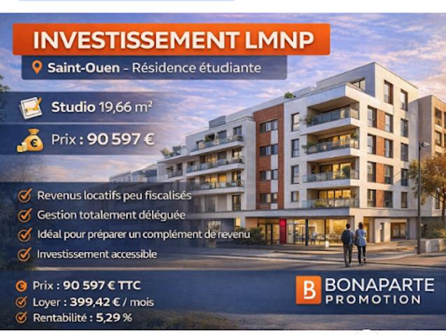 Vente Appartement 1 pièce 20 m2 Saint Ouen