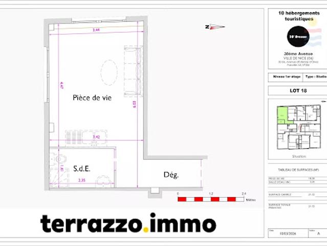 Vente Appartement 1 pièce 22 m2 Nice