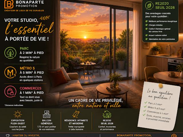 Vente Appartement 1 pièce 31 m2 Romainville