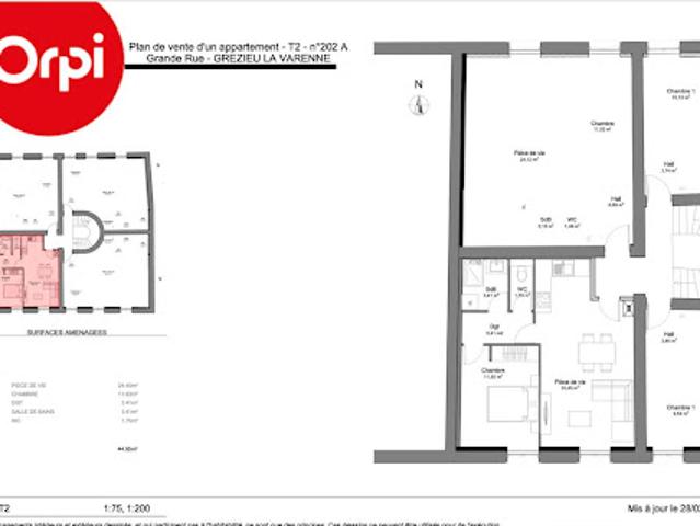 Vente Appartement 1 pièce 44.95 m2 Grézieu la Varenne