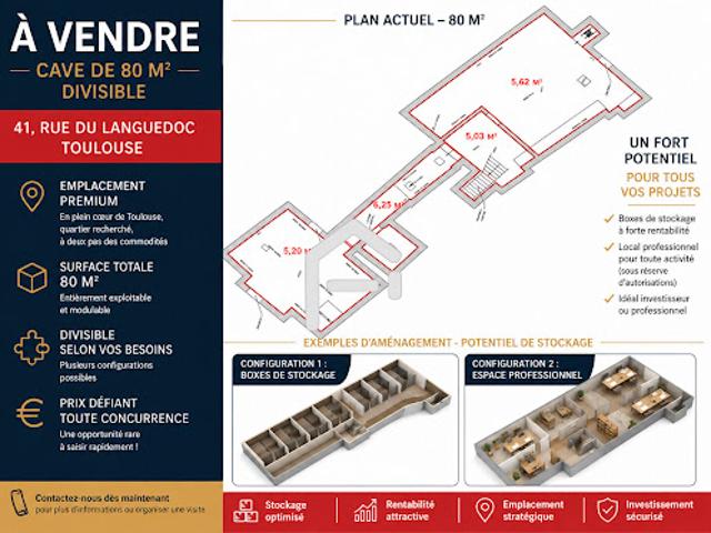 Vente Appartement 1 pièce 80 m2 Toulouse