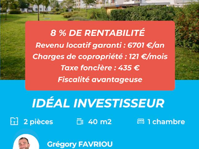 Vente Appartement 2 pièces 40 m2 Rennes