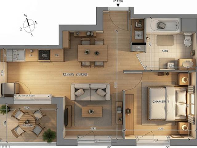 Vente Appartement 2 pièces 41 m2 Ugine