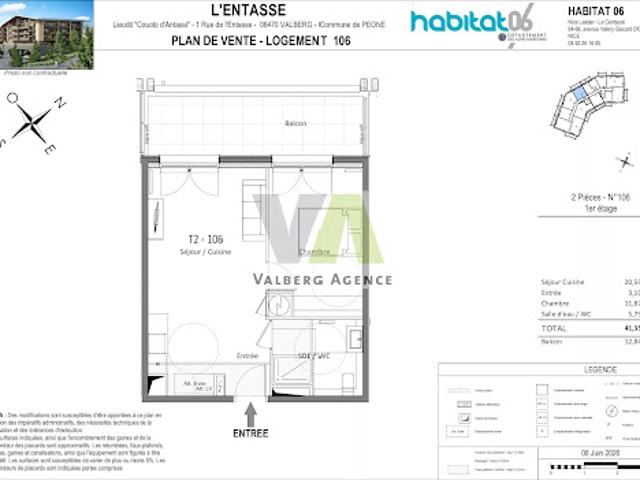 Vente Appartement 2 pièces 41 m2 Valberg