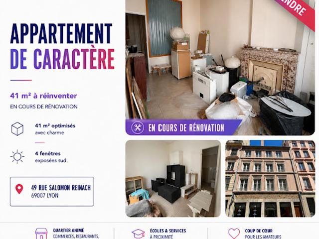 Vente Appartement 2 pièces 41 m2 Lyon 7ème