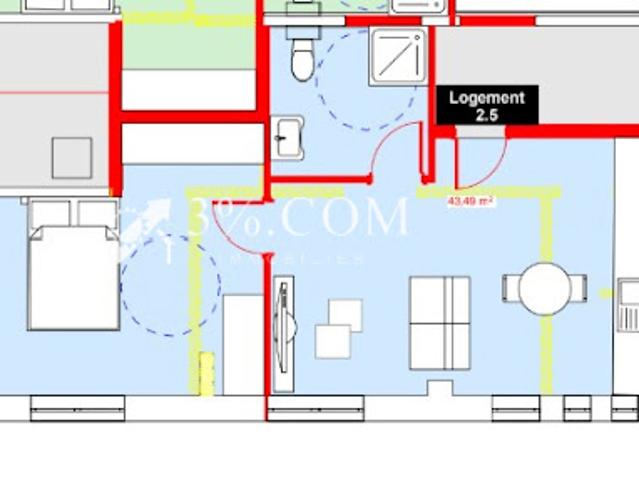 Vente Appartement 2 pièces 41 m2 Ribeauville