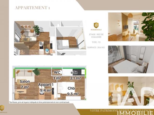 Vente Appartement 2 pièces