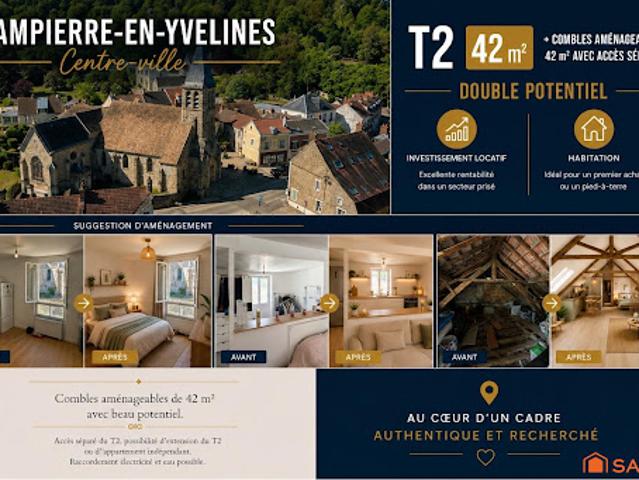Vente Appartement 2 pièces 42 m2 Dampierre en Yvelines