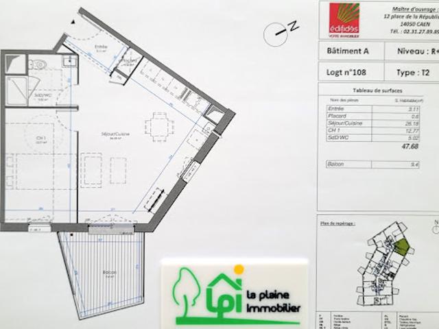 Vente Appartement 2 pièces 47.7 m2 Epron