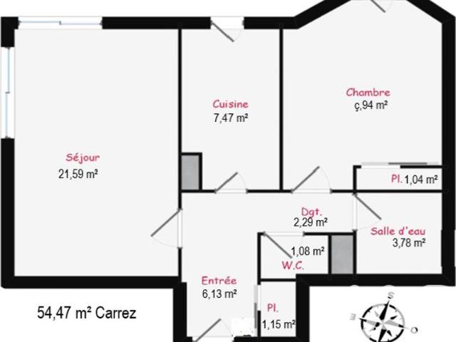 Vente Appartement 2 pièces