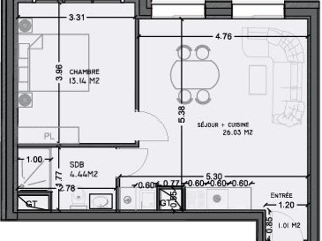 Vente Appartement 2 pièces 44.62 m2 Morsang sur Orge