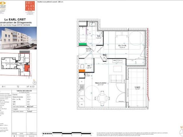 Vente Appartement 2 pièces 45 m2 Genas