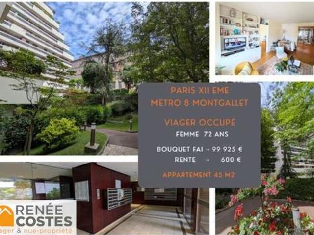 Vente Appartement 2 pièces 45 m2 Paris 12ème