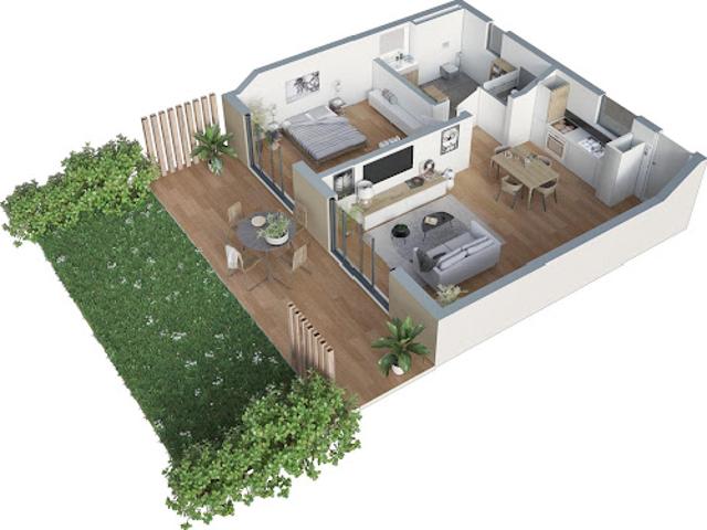 Vente Appartement 2 pièces 45 m2 Saint Martin