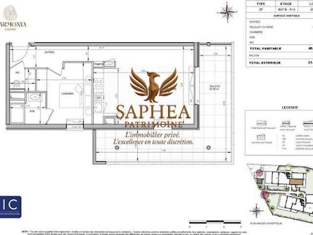 Vente Appartement 2 pièces 46 m2 Cannes la bocca