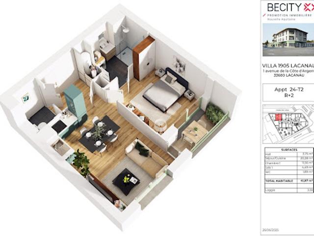 Vente Appartement 2 pièces 46 m2 Lacanau